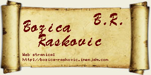 Božica Rašković vizit kartica